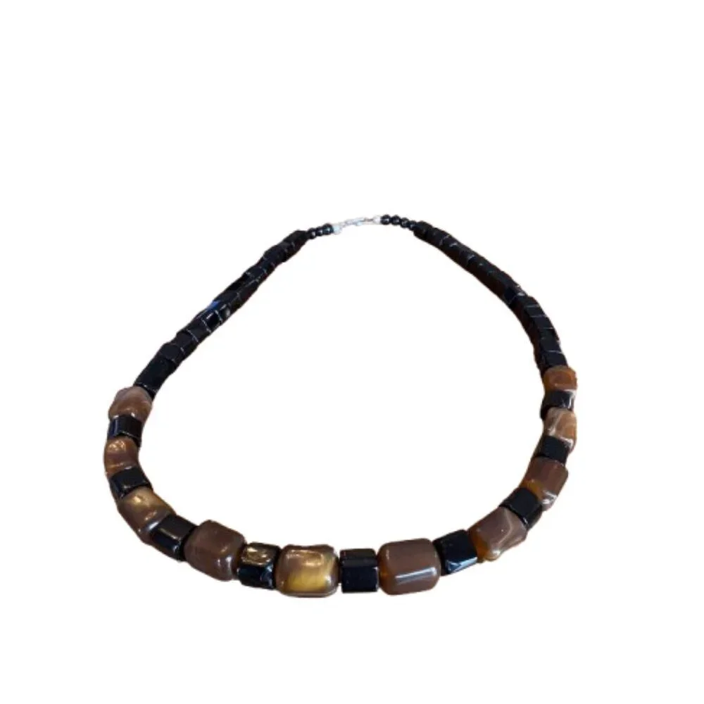 Men's Necklace, Men's Beaded Necklace, 18 Inches Long NWT (MJW003)